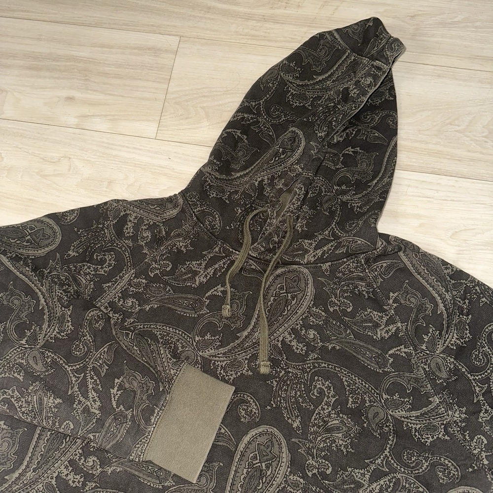 American Eagle Paisley Hoodie Men's Medium Y2K Pullover Hoodie Vintage Logo